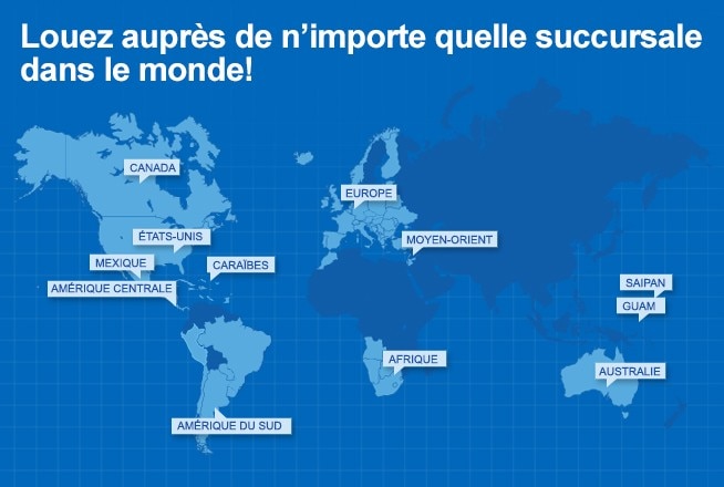 Louez auprès de n'importe quelle succursale dans le monde!